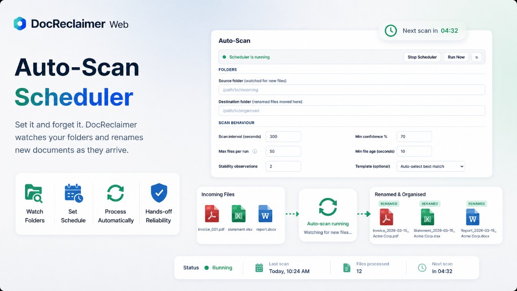 Auto-Scan Scheduler in DocReclaimer