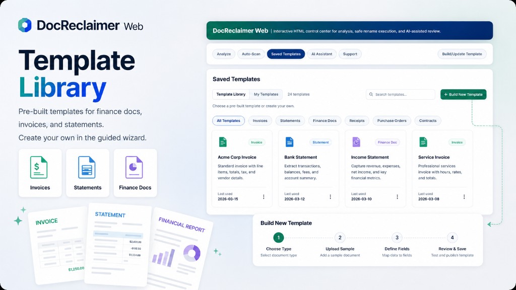 Template Library in DocReclaimer